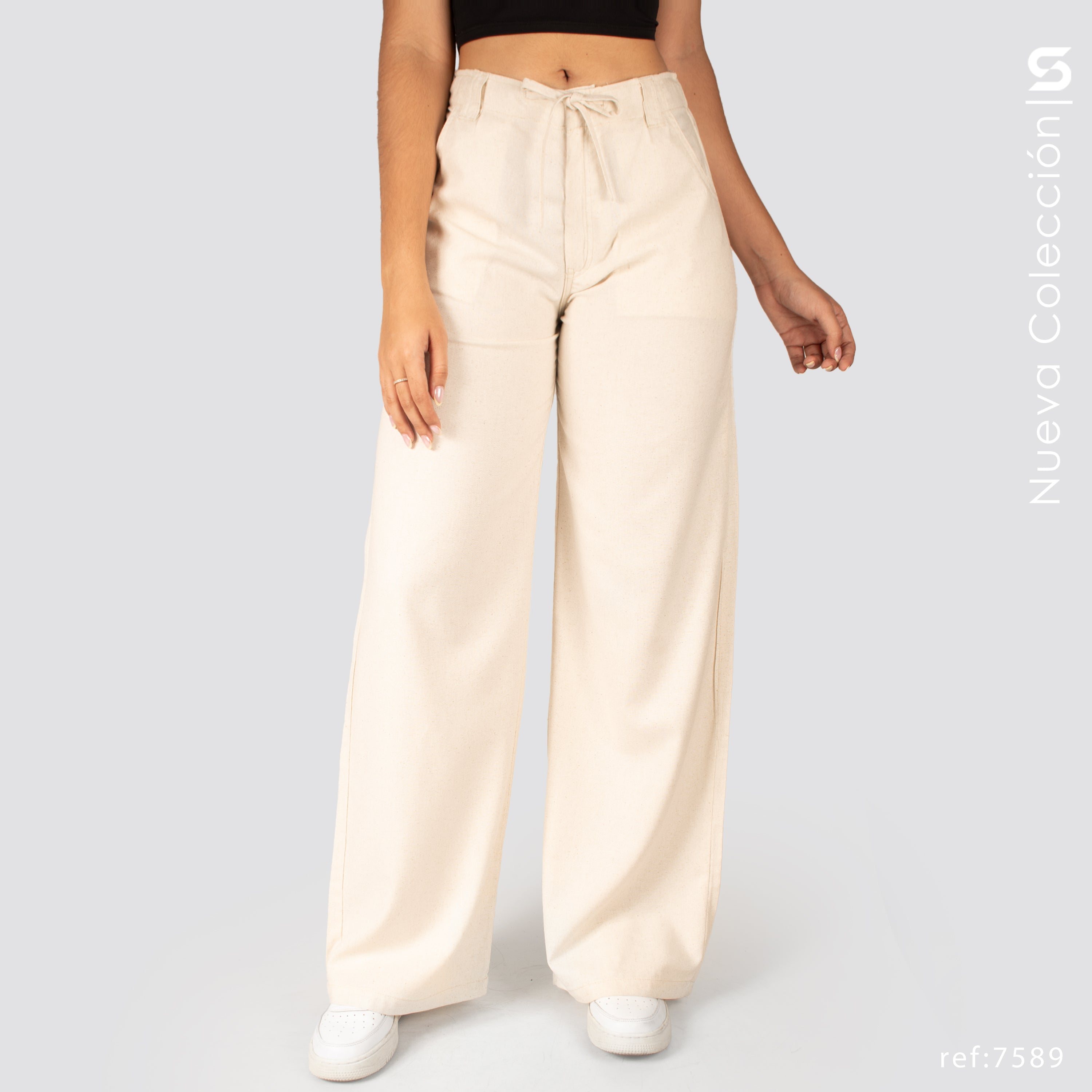 Pantalón Mom Flare Tiro Alto S7589