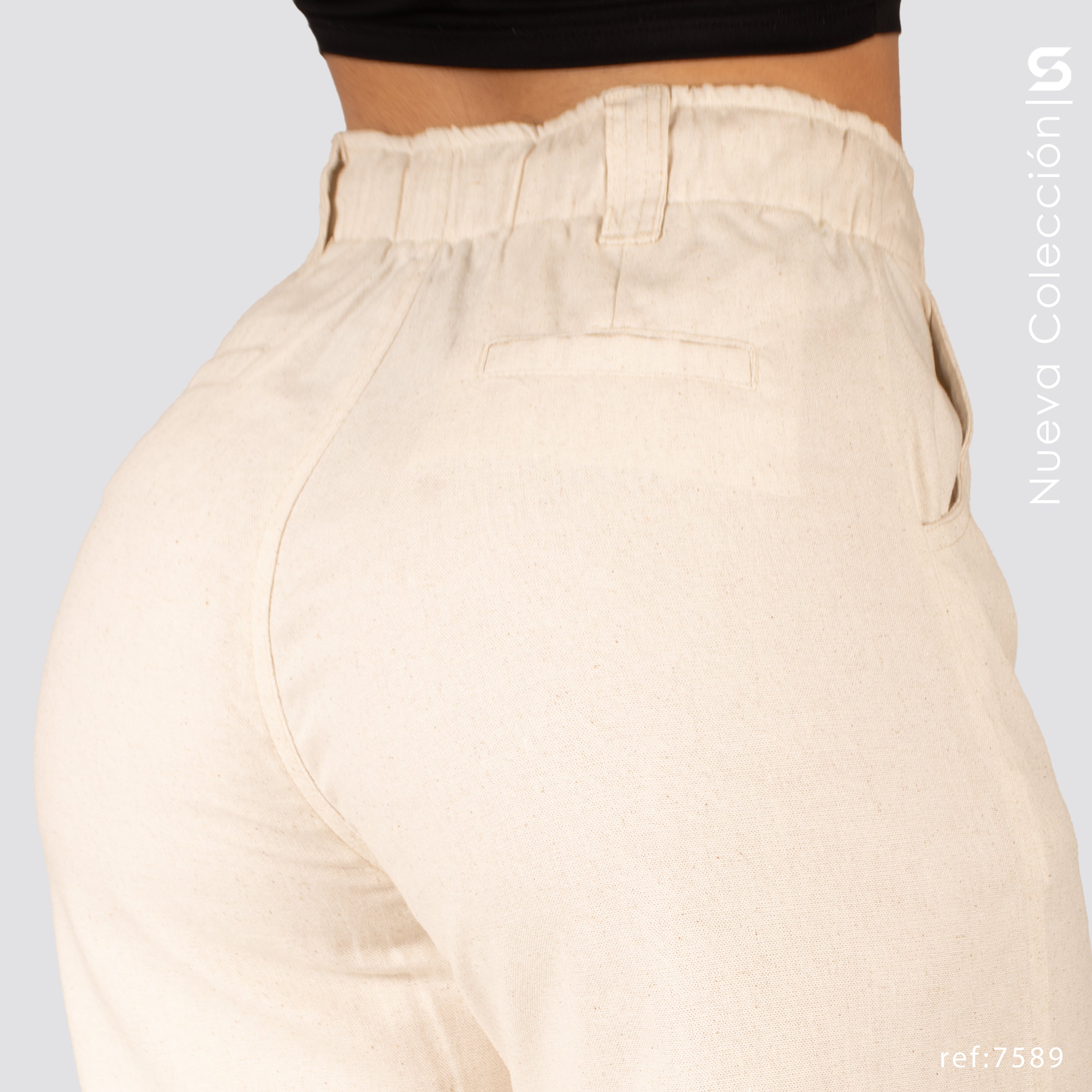 Pantalón Mom Flare Tiro Alto S7589