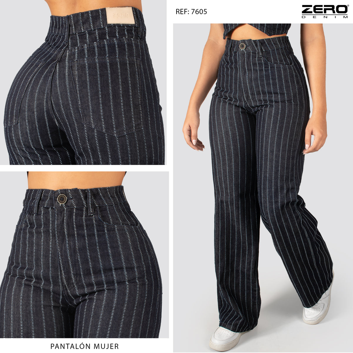Pantalon Mom Flare Tiro Alto 7605
