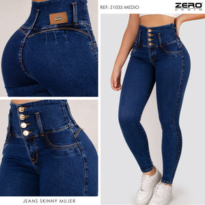 Jeans Skinny Tiro Alto Medio Z1035