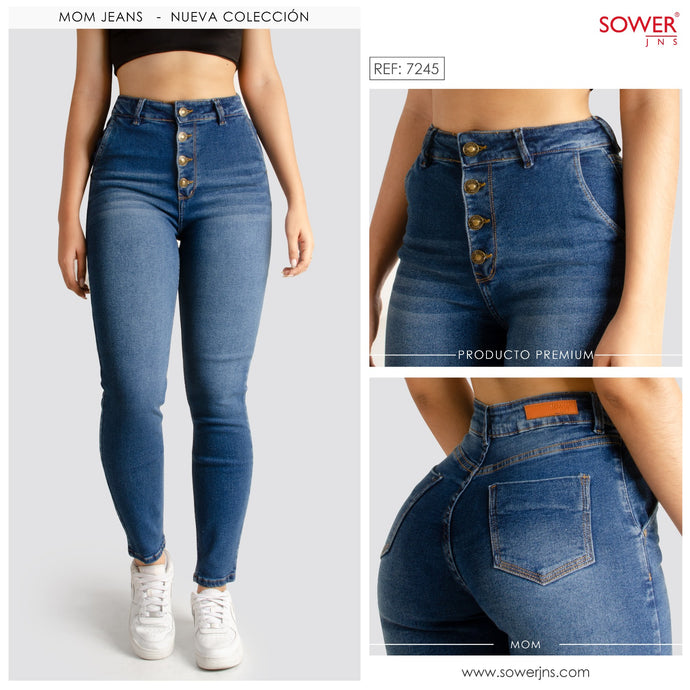 Mom Jeans Tiro Alto S7245