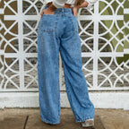 Jeans Mom Flare Rigido Tiro Alto S7584