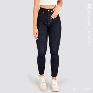 Jeans Skinny Tiro Alto S7429